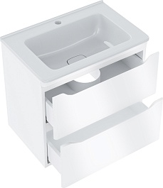 Vivon Тумба с раковиной Shelly 60 подвесная белая – фотография-7